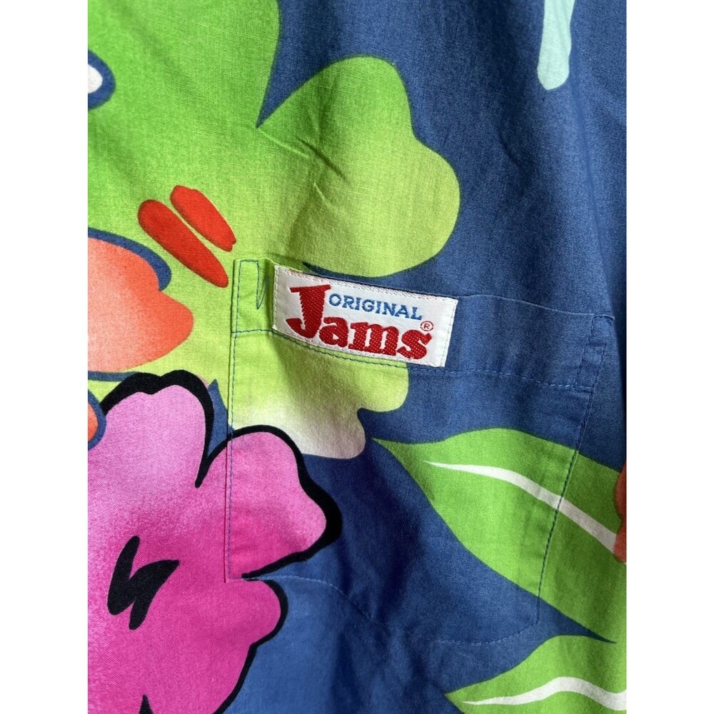 Vintage Surf Line Hawaii ORIGINAL JAMS Men's M Button Down Floral Hawaiian Shirt - Picture 4 of 8